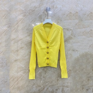 balmain ribbed v-neck cardigan